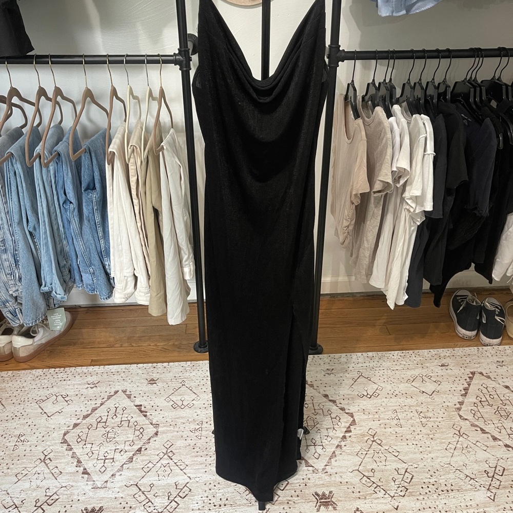 Black maxi sheer fancy dress